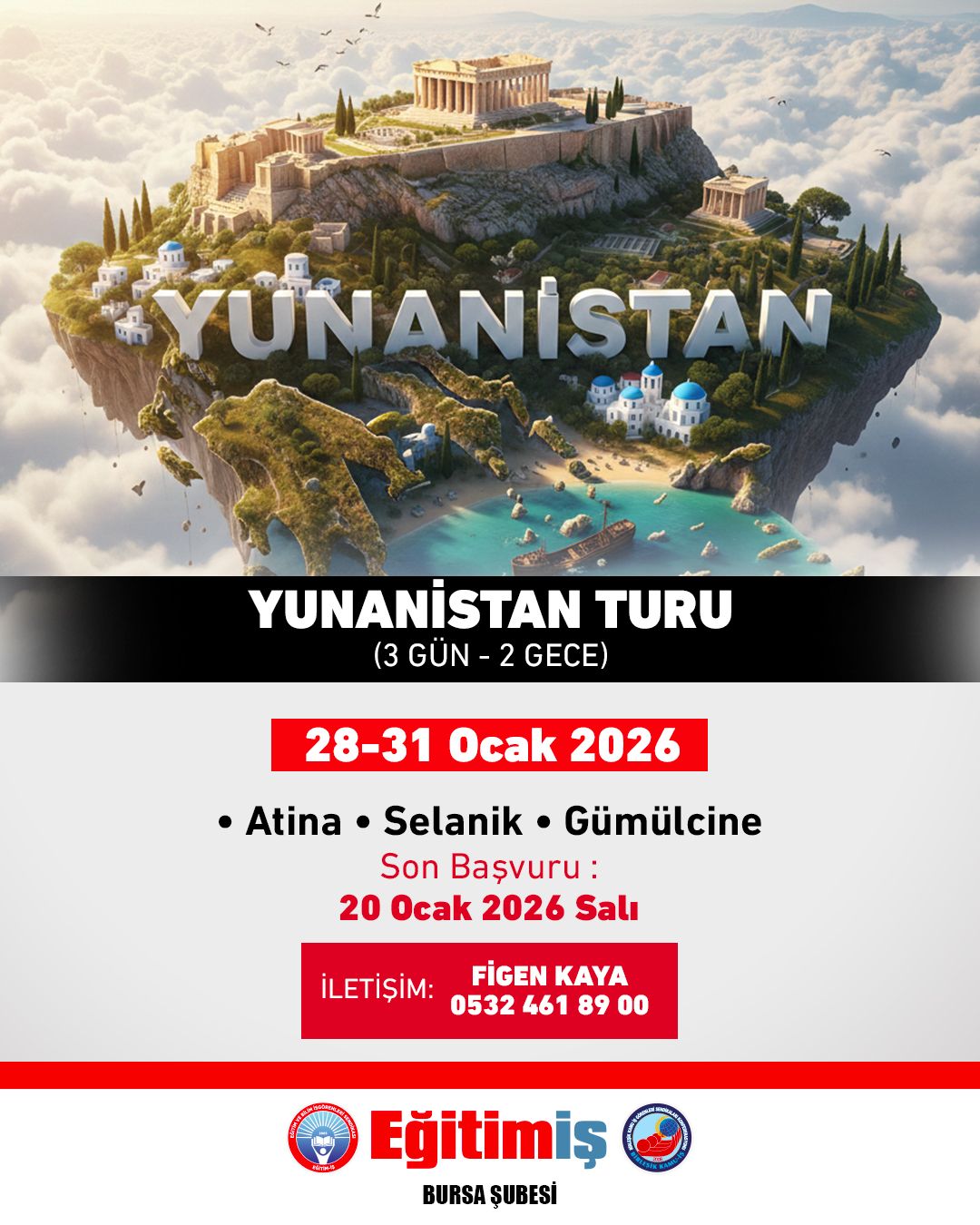 Yunanistan Turu (3 gün 2gece)