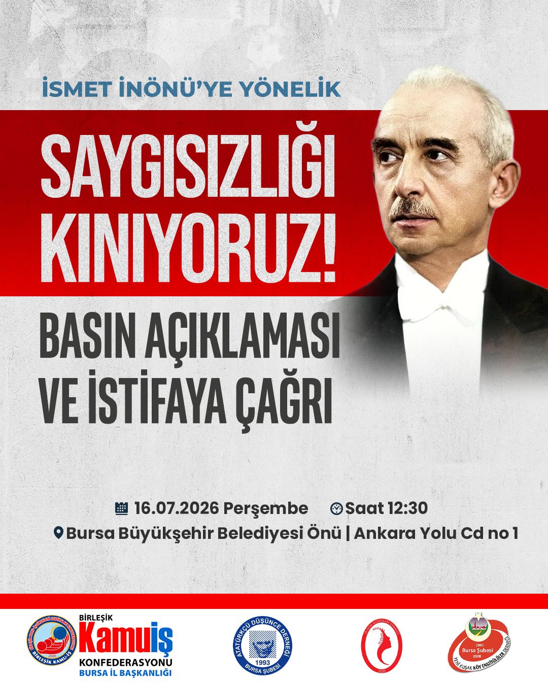 Basın Acıklaması ve Istıfaya Cagrı