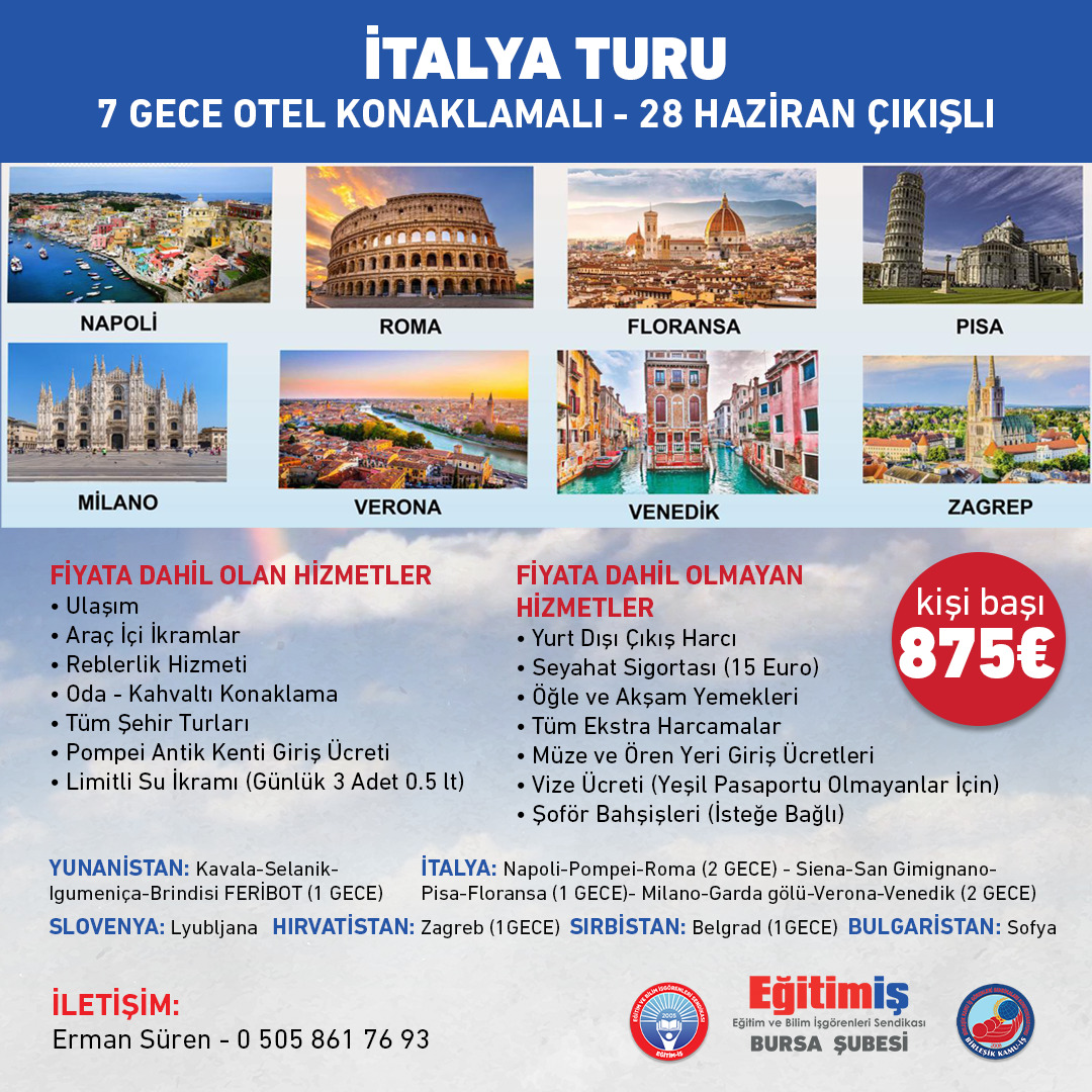 İTALYA TURU