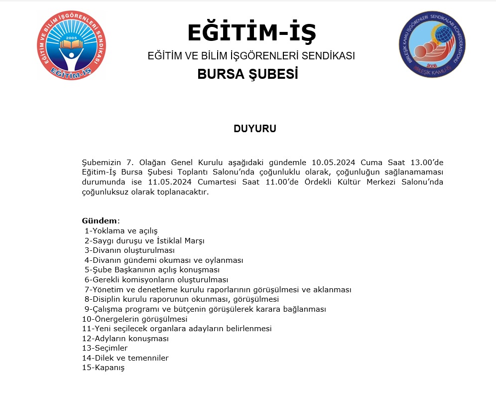 7. OLAĞAN GENEL KURULUMUZ
